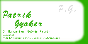 patrik gyoker business card