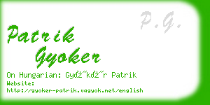 patrik gyoker business card